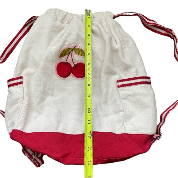 Vintage Cherry Beach Summer Strawberry Shortcake Cooler Drawstring Backpack main image 4